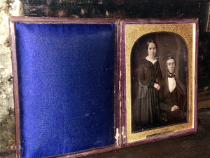 Half Plate McClees Germon Daguerreotype ID & Dated Philadelphia Merchant and Wife