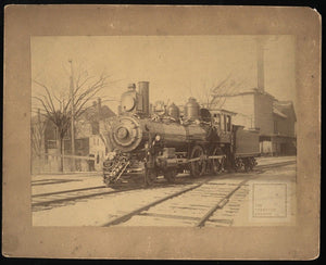 Large 10 x 8 Circa 1890 Antique Photo Funeral Train / Locomotive ~ Massachusetts