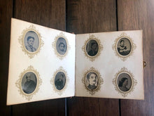 Load image into Gallery viewer, Miniature Antique 19th Century Tintype Album &amp; 96 Original Photos / 1860s 1870s
