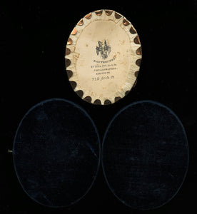 1800s 1860s Sealed Opalotype in Velvet Case Philadelphia Photographer GUTEKUNST