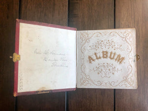 Miniature Antique 19th Century Tintype Album & 96 Original Photos / 1860s 1870s