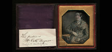 Load image into Gallery viewer, 1840s Daguerreotype Mathew Brady Case ID&#39;d Woman Amazing Tinted Dress
