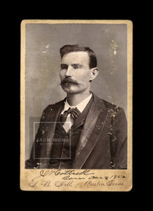 Rare Photo of JOHN W COTTRELL Texas Ranger Cowboy Confederate Soldier