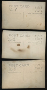 Series of Three Mining or Caving Accident Photos / RPPC / Postcards