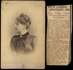 VERY RARE (Unpublished?) Photo of Fanny Garrison Villard - Co-Founder of NAACP, Suffragist Dau. of Wm. Lloyd Garrison