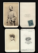 Load image into Gallery viewer, Rare CDV Photos Civil War Soldier Colonel Charles Mallet Prevost WIA &amp; Daughter
