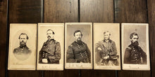 Load image into Gallery viewer, Civil War Generals Lot of FIVE CDV Photos / Four with Tax Stamps
