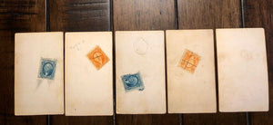 Civil War Generals Lot of FIVE CDV Photos / Four with Tax Stamps