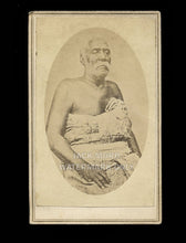 Load image into Gallery viewer, Rare Antique Photo of Fiji Chief Tui Viti - 1871 CDV by Chase - Honolulu Hawaii

