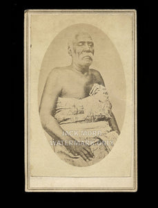 Rare Antique Photo of Fiji Chief Tui Viti - 1871 CDV by Chase - Honolulu Hawaii