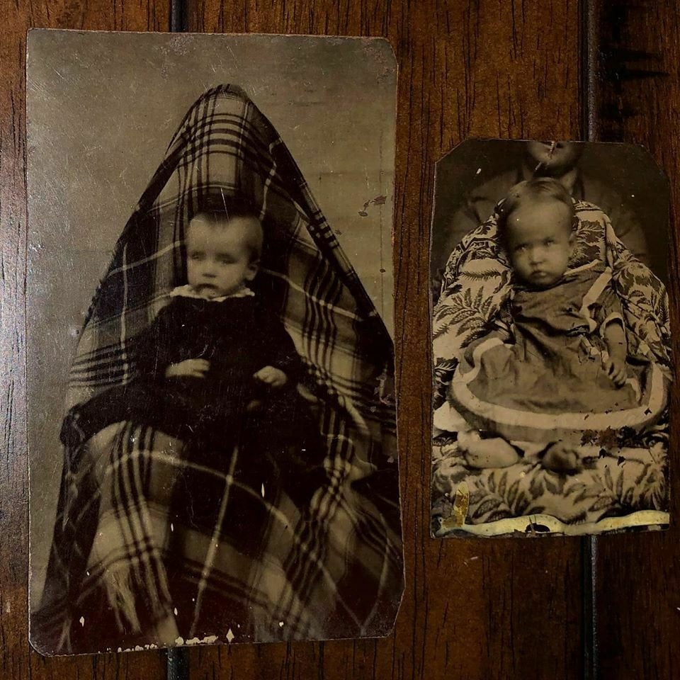 Two Hidden Mother Tintypes