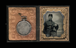 Photo Young Civil War Soldier ID'd Marksmanship Medal - Poss KIA 131 NY Infantry