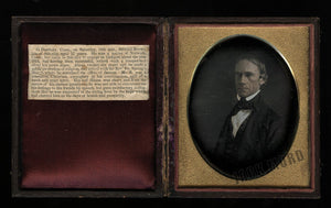 Quarter-Plate 1840s Daguerreotype with Obituary - Reverend Samuel Brown of Connecticut