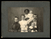 Load image into Gallery viewer, Great Antique Photo - Young African American Nanny &amp; ID&#39;d Wright Family, Cochran, Georgia 1900s
