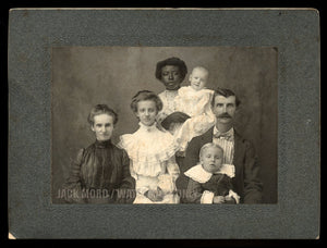 Great Antique Photo - Young African American Nanny & ID'd Wright Family, Cochran, Georgia 1900s