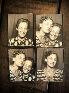 FOURTEEN (14) Vintage 1930 1940s Photobooth Photos of Women