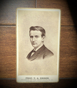 RESERVED Rare Original CDV Photo of the Inventor THOMAS EDISON