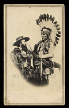 Load image into Gallery viewer, Western History Photo Edwin Perrin &amp; Pueblo Indian w Guns New Mexico 1860s
