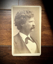 Load image into Gallery viewer, Rare Original CDV Photo of Mark Twain / Samuel Clemens - Tom Sawyer / Huckleberry Finn Author
