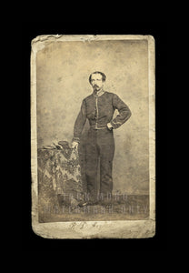 1860s CDV Signed ID'd Civil War Soldier 11th New York Cavalry "Scott's 900"