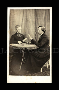 Rare 1860s CDV Photo Belgian or French Clerics Priests Playing Card Game, Poker