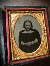Load image into Gallery viewer, 1/9 Tintype - Sad Girl, Maybe Mourning
