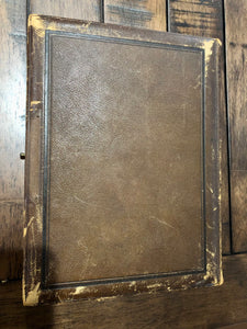 Large Leather Photo Album for CDVs Tintypes Cabinet Cards 1880s