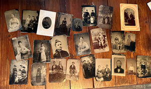 Lot of Antique Tintype Photos 1800s