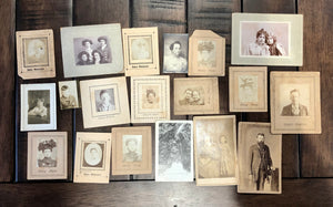 Antique Photo Lot incl CDVs Photobooth Several ID'd People From Texas Estate