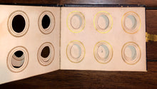 Load image into Gallery viewer, Miniature 1860s Leather Album &amp; Some Tiny Tintypes
