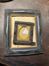 Load image into Gallery viewer, Two Thermoplastic Wall Frames for Half Plate Daguerreotypes Tintypes 1850s Antique

