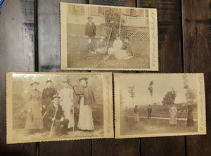 Lot Dated Antique 1893 Outdoor Photos Land Surveyor Class Occupational Int Rare