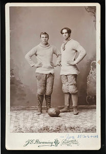 1890'S FOOTBALL CABINET CARD PHOTO FAIRFIELD IOWA ID'D PLAYER 1800s RARE SPORTS