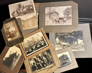 Old Photos Horses Houses 1800s 1900s Large Format VTG Antique Outoor Victorian