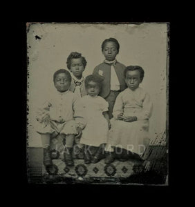 Super Rare Children of Slaves 1860s Tintype, Williston School in North Carolina