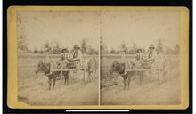 Load image into Gallery viewer, DJ RYAN GEORGIA STEREOVIEW PHOTO AFRICAN AMERICAN MAN &amp; BOY ON WAGON 1800s SOUTH

