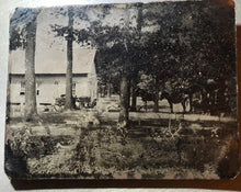 Load image into Gallery viewer, 1/4 Outdoor Tintype - House, Horses Wagon Scene 1860s [5981G]

