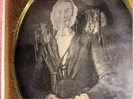 Daguerreotype Photo Possible Sick Premortem Creepy eyes Antique Unusual  1800s