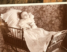 Load image into Gallery viewer, Photo of Post Mortem Baby in Carriage, Wellington, Ohio, 1800s Cabinet Card

