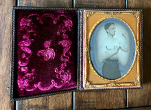 Load image into Gallery viewer, Rare 1/4 Boxing Ambrotype, Shirtless Bare Knuckle Boxer, Early-1860s
