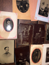 Load image into Gallery viewer, Lot of 22 Antique Tintype Photos 1800s Early 1900s
