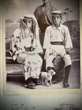 Load image into Gallery viewer, Wonderful Antique Photo from Japan! Boys &amp; Tiny Pup on Beach

