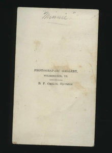 1860s Post Mortem CDV Photo, Little Girl Named Minnie, Possible Full ID