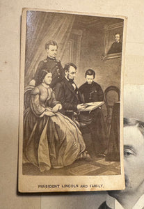 Abraham Lincoln & Family 1860s CDV
