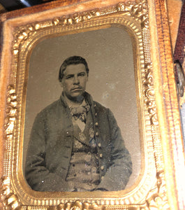 Cased Civil War Soldier Photo Early 1860s - Possibly a Member of Hatfield Family
