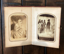 Load image into Gallery viewer, Small Leather Album, 1860s + Some CDV Photos, Incl Royalty
