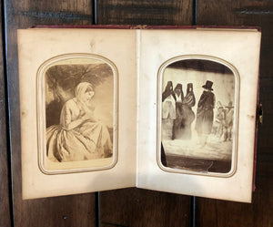 Small Leather Album, 1860s + Some CDV Photos, Incl Royalty