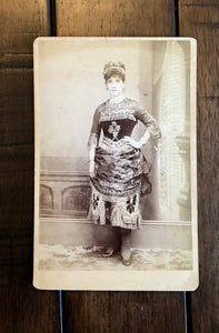 San Francisco Photographer SHEW  Woman In Unusual Ethic? Dress & Hat 1800s Photo
