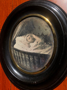 Two Framed Post Mortem Daguerreotypes of Same Child 1850s Rare