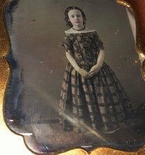 Load image into Gallery viewer, 1/6 daguerreotype of little girl full standing portrait / eagle design
